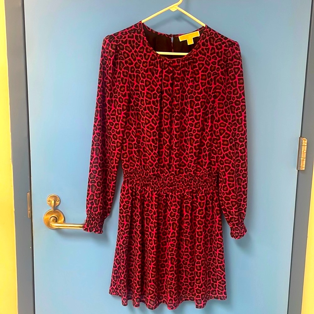 Michael Kors pink/magenta animal print dress Size M and Size XL available